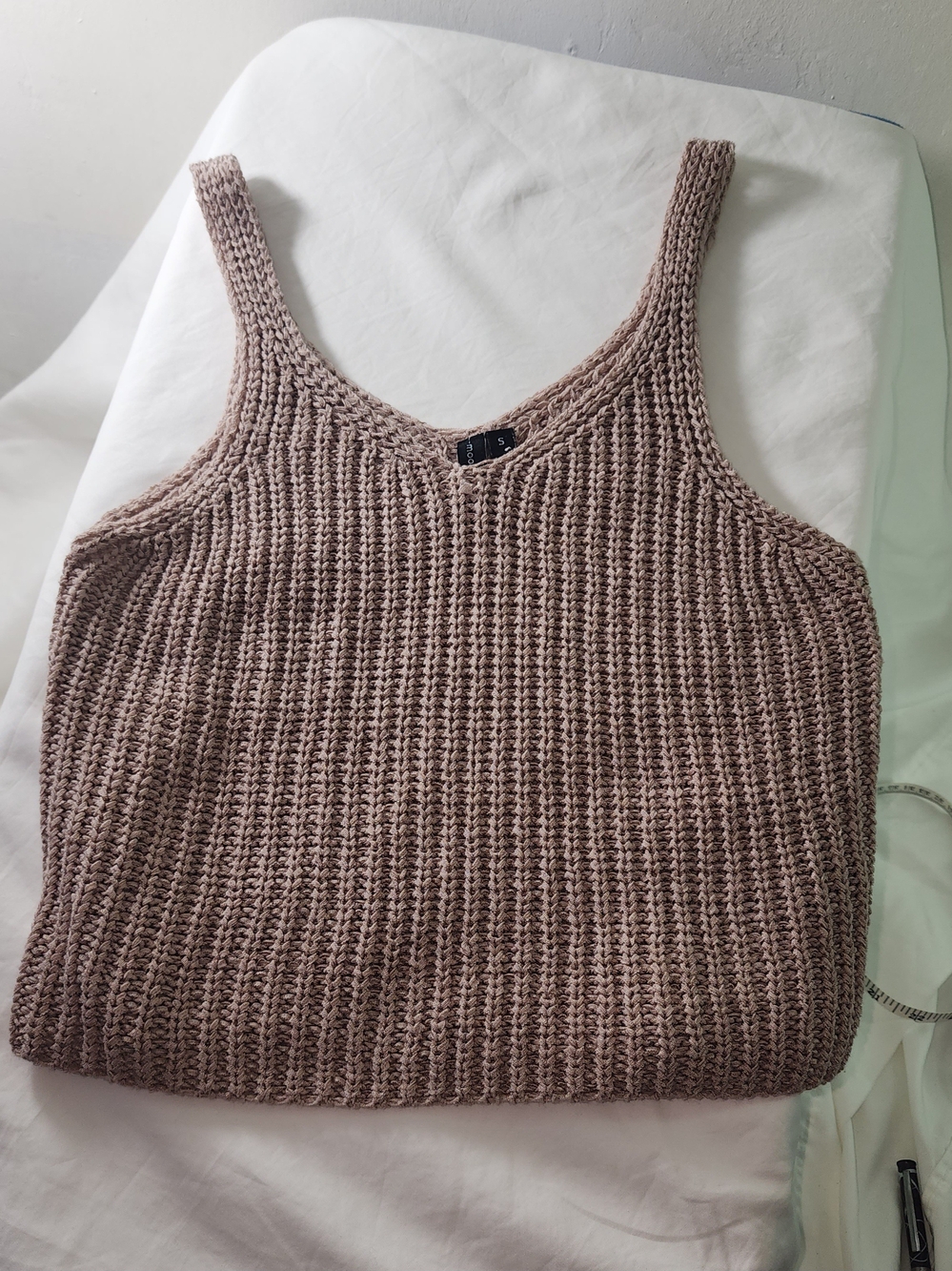 moon & madison Taupe Knit Tank Top